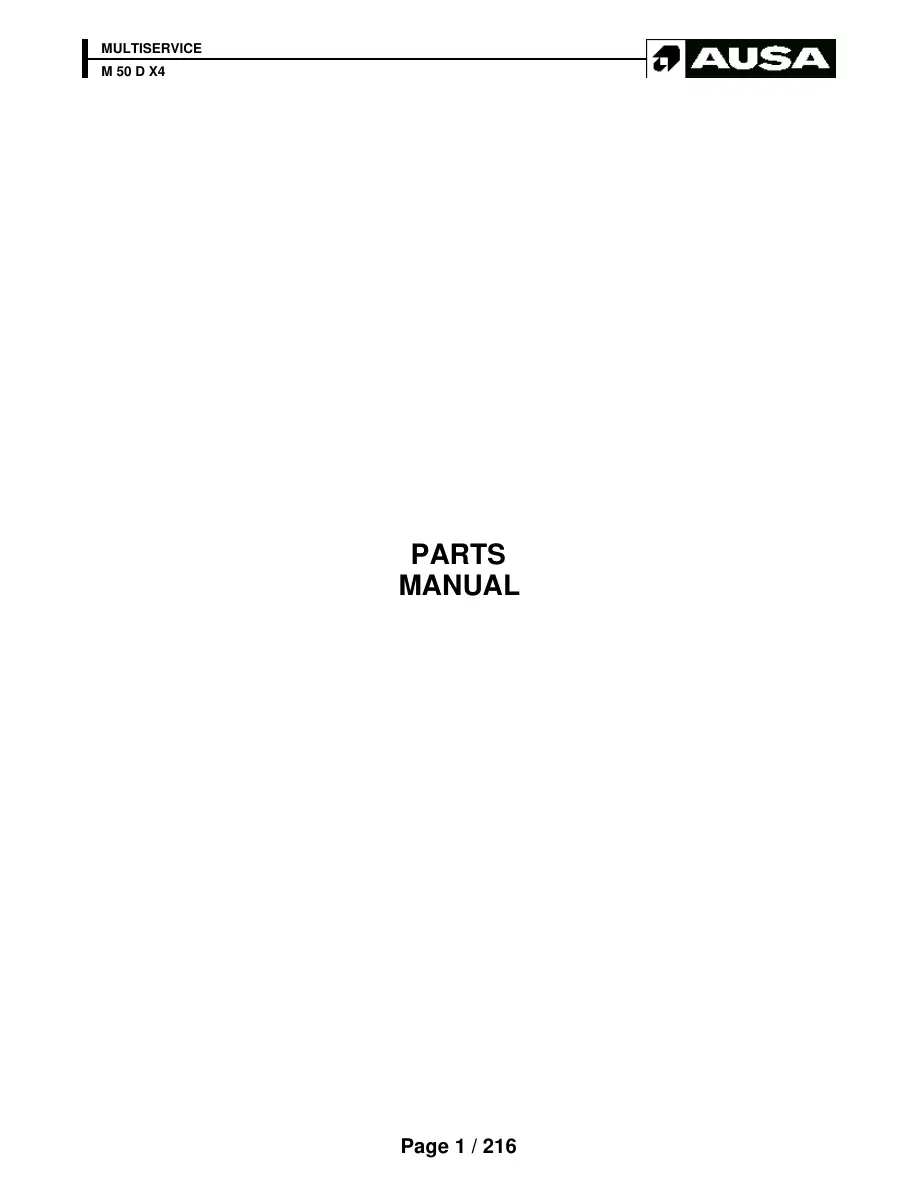 AUSA M50D X4 Parts Manual
