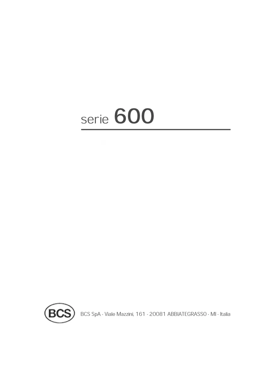 BCS 601 602 604 Parts Manual