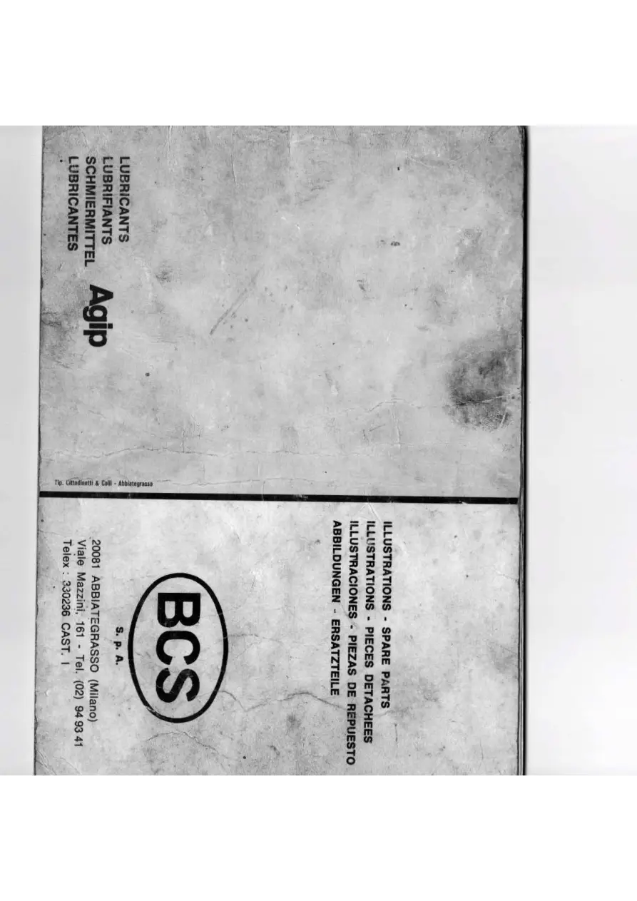 BCS 622 Mower Parts Manual