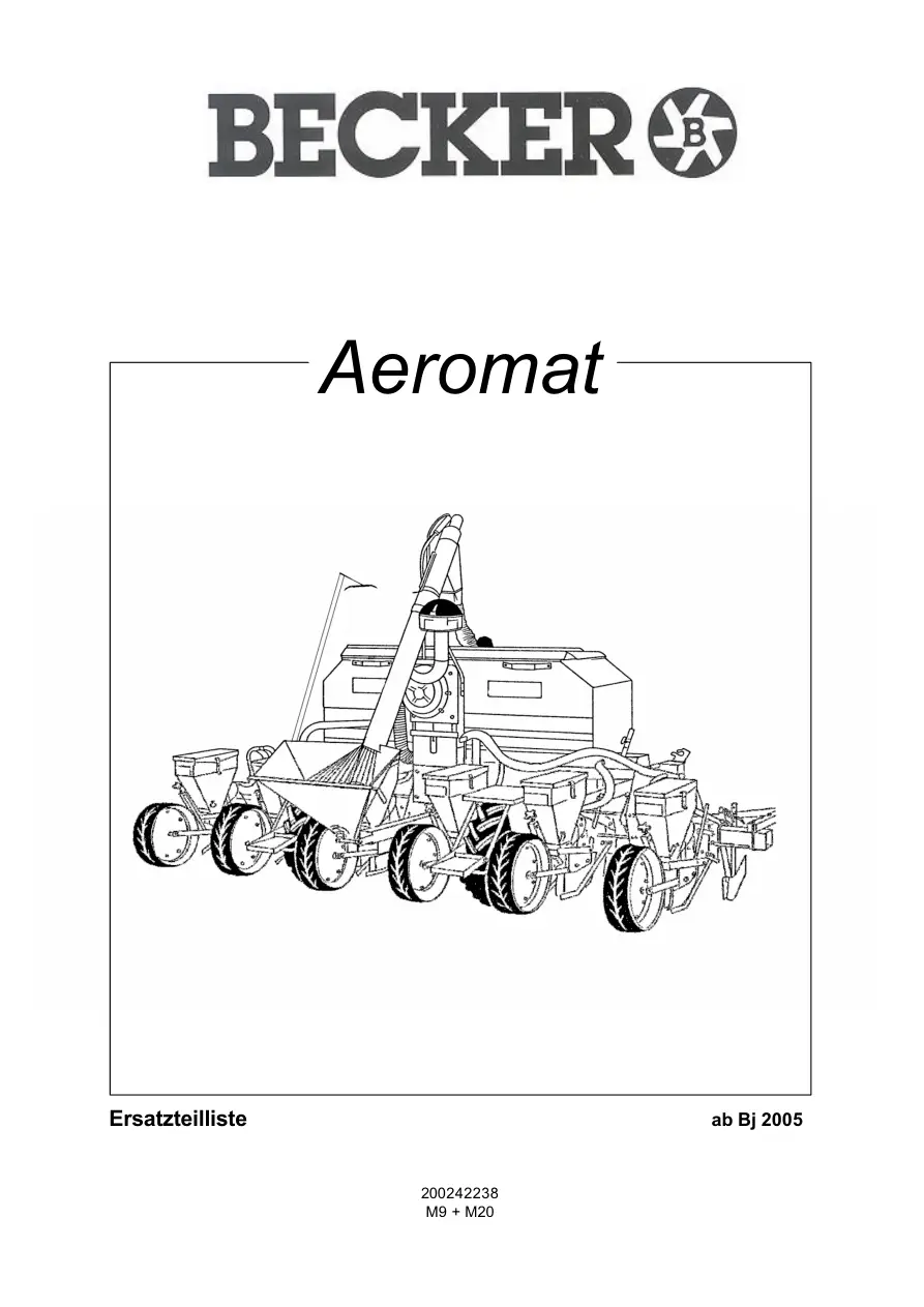 Becker Aeromat 2003 2003 Parts Manual