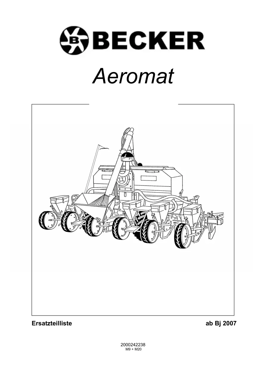 Becker Aeromat 2007 2007 Parts Manual