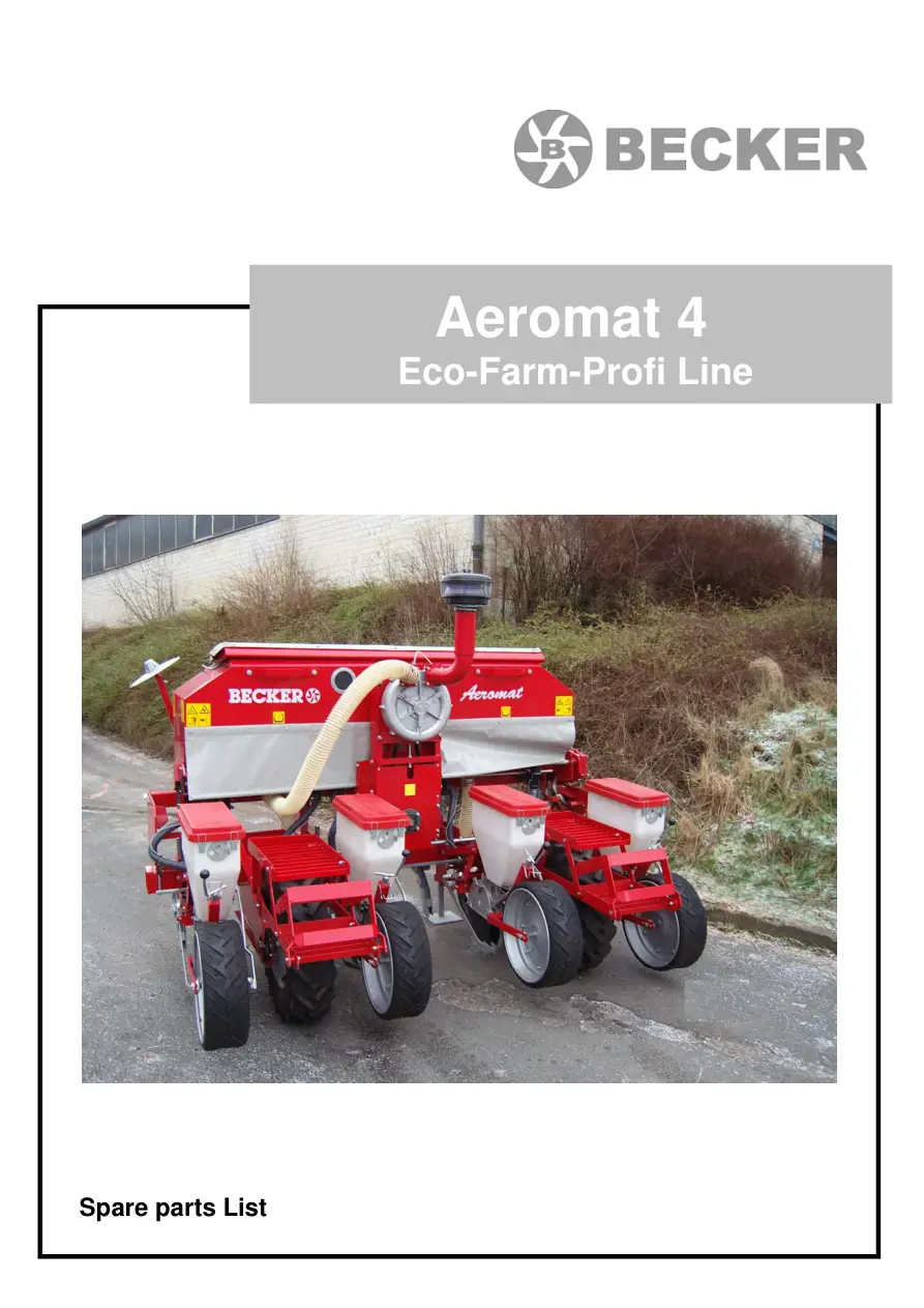 Becker Aeromat 4 Eco Profi Parts Manual