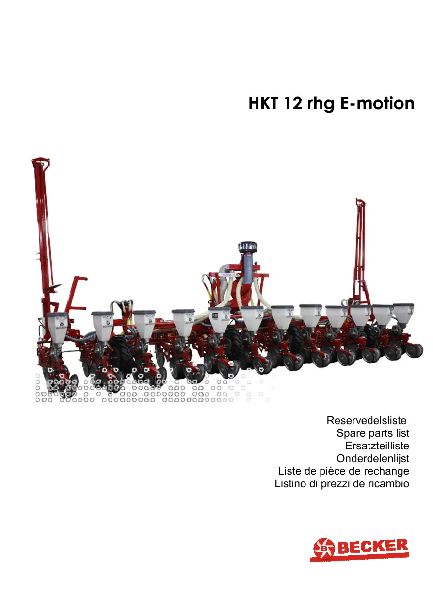 Becker Aeromat Hkt12 E Parts Manual
