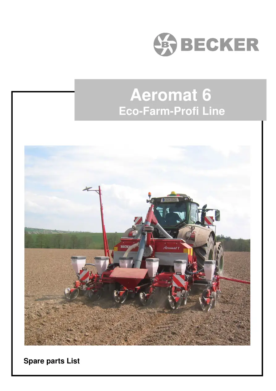 Becker Aeromat6 Eco Profi Parts Manual