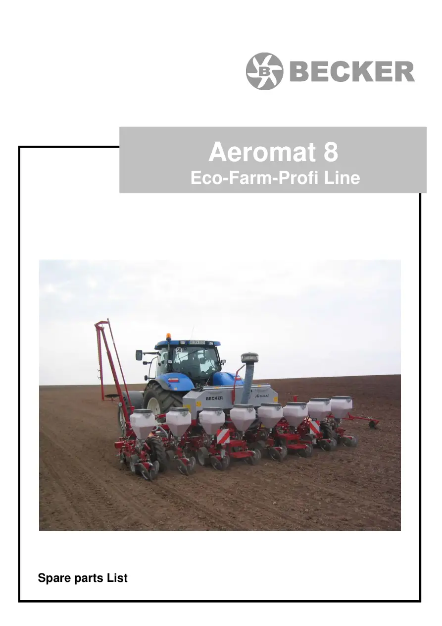 Becker Aeromat8 Eco Profi Parts Manual