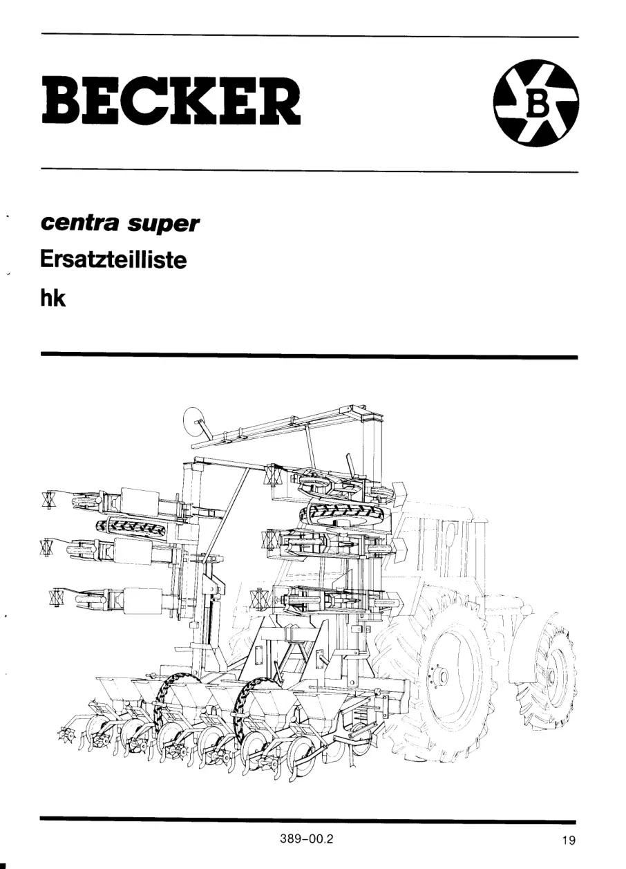 Becker Centra Hk Parts Manual
