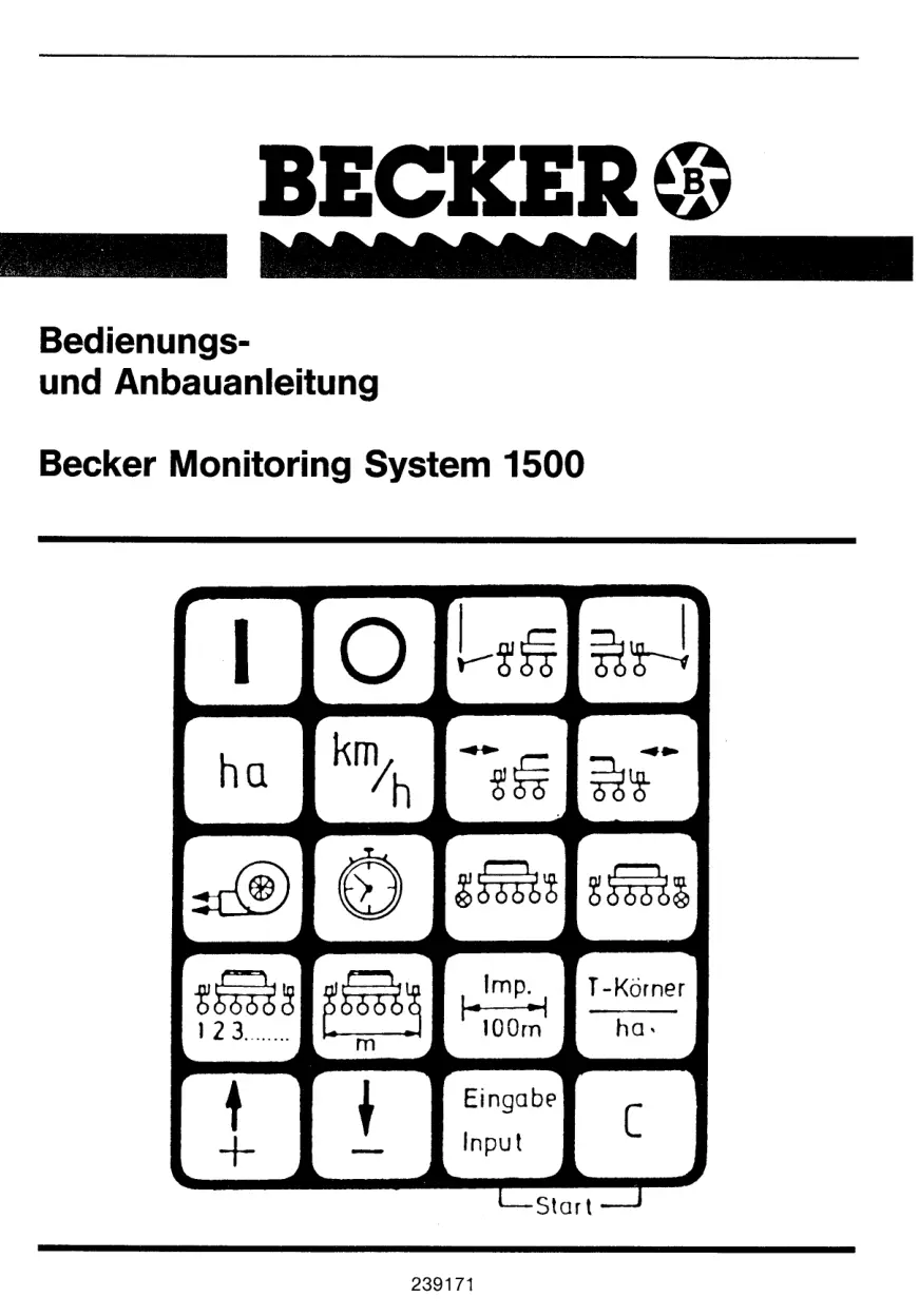 Becker 1500 Parts Manual