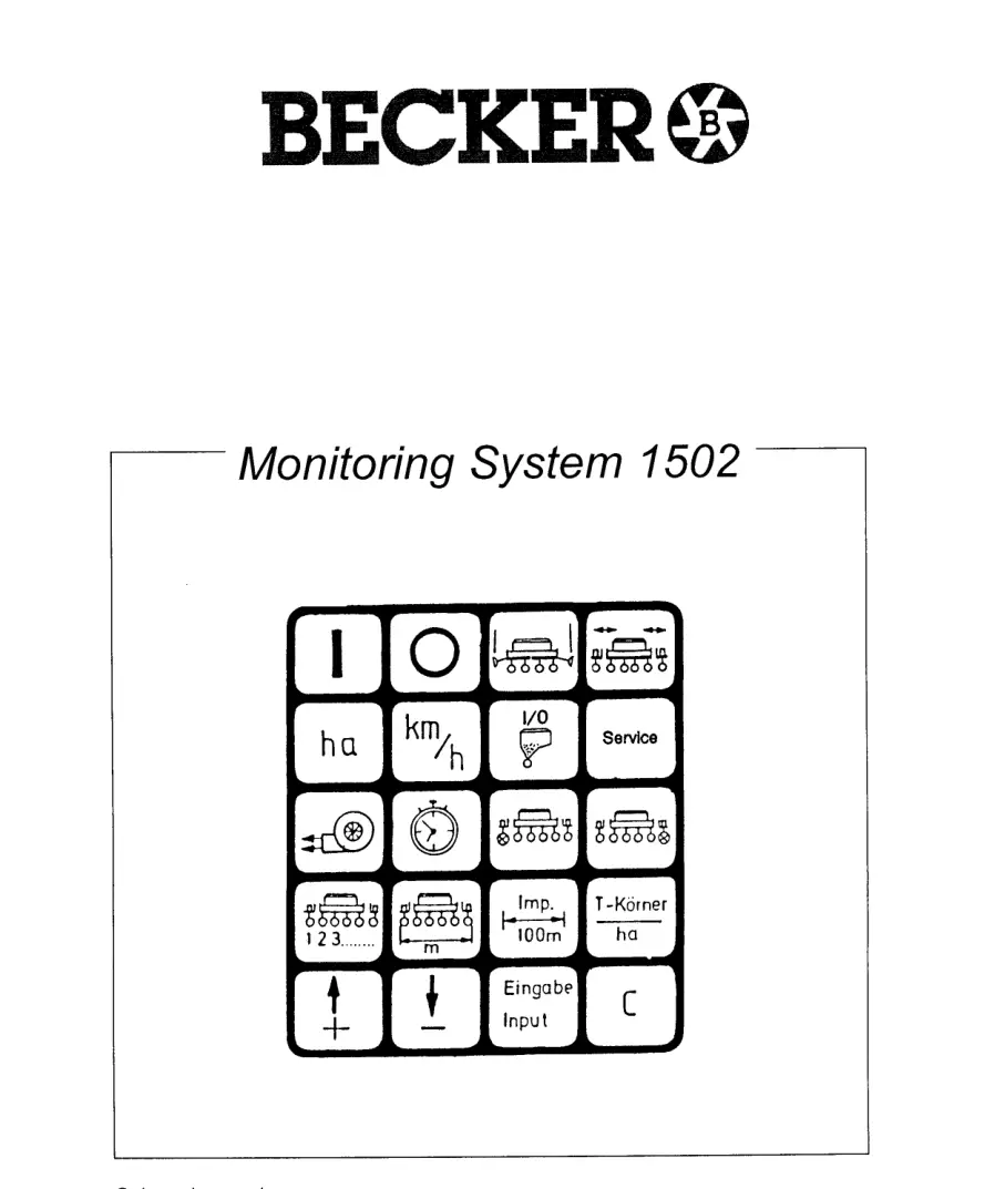 Becker 1502 Parts Manual