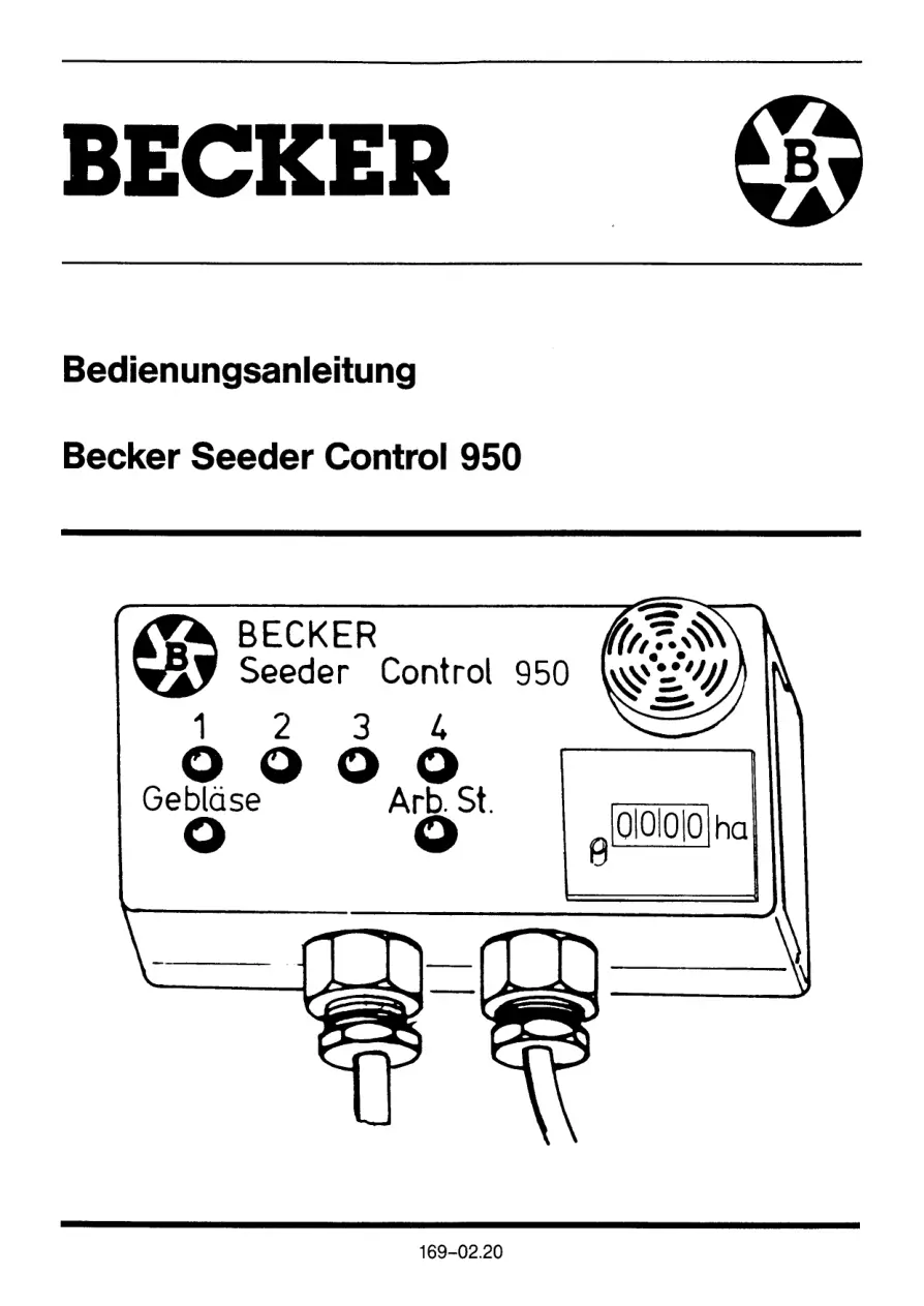 Becker Seedcontroll 950 Parts Manual