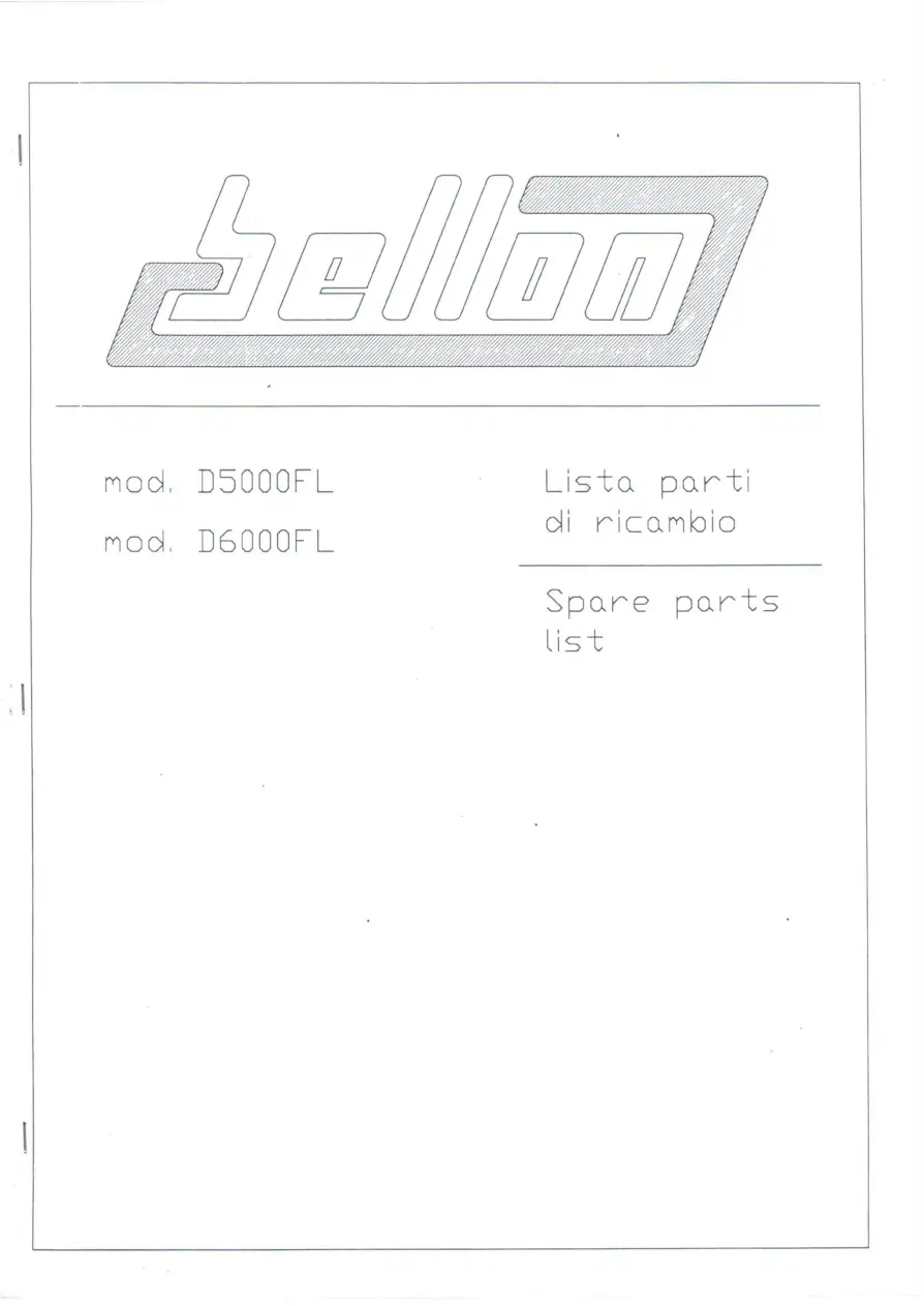 Bellon D5000 D6000 Parts Manual