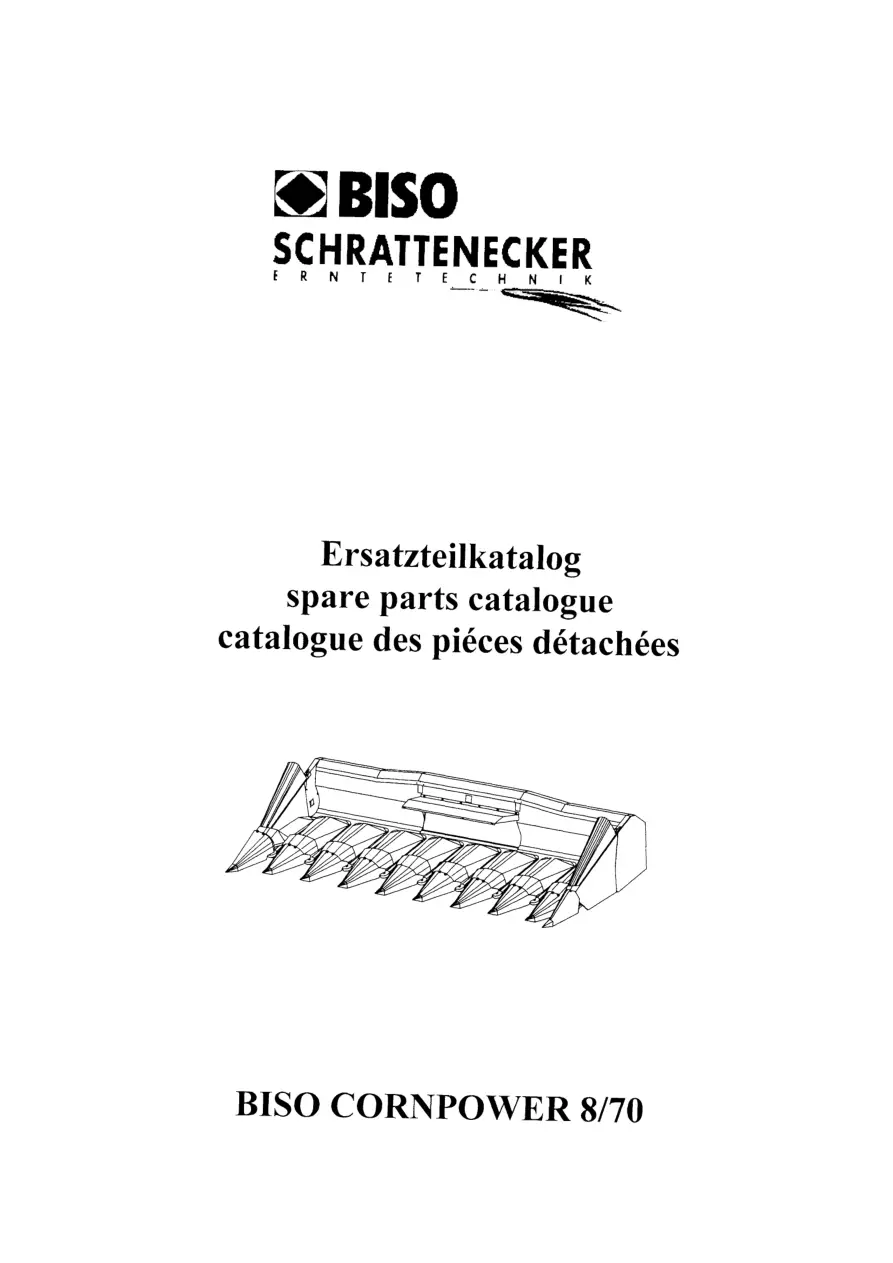Biso Cornpower 8.70 Parts Manual