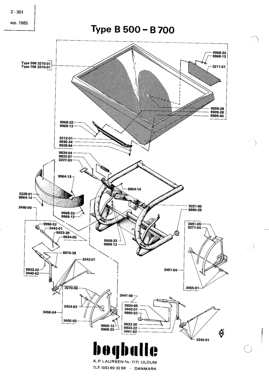 Bogballe B500 B700 Parts Manual