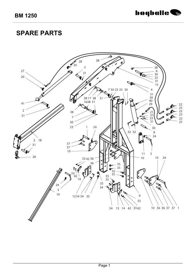 Bogballe Bm1250 Parts Manual