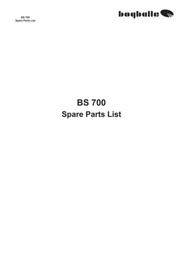 Bogballe Bs700 Parts Manual