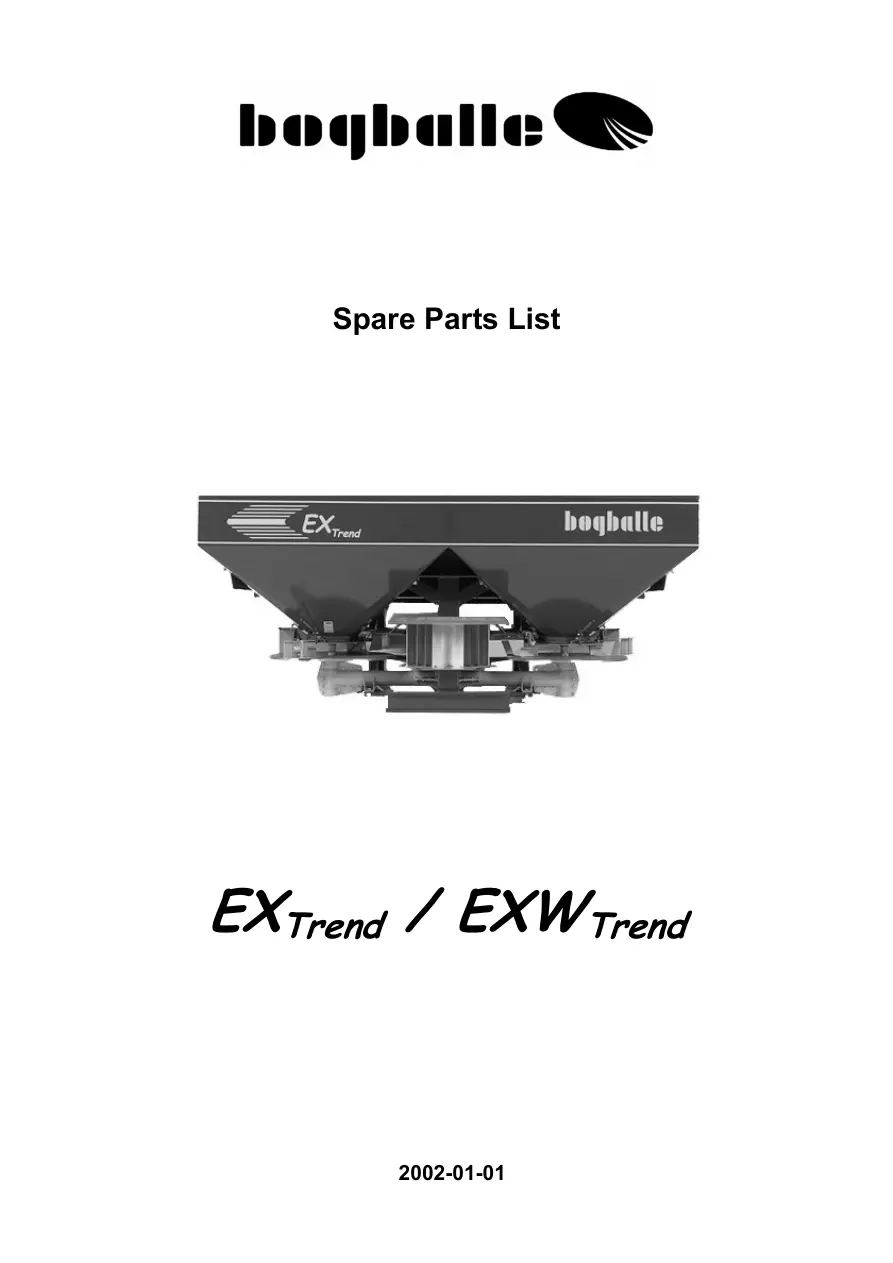 Bogballe Ex Exw Parts Manual