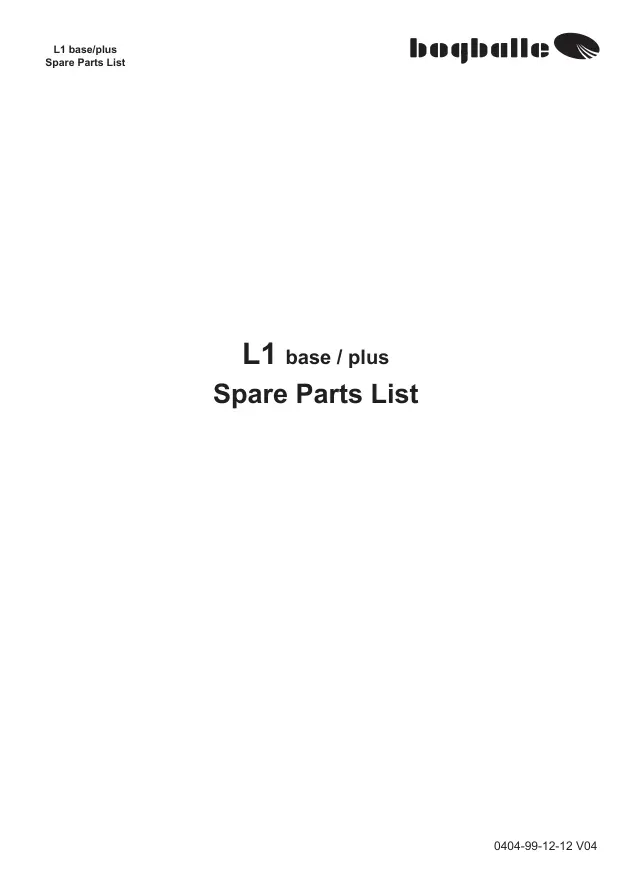 Bogballe L1 Parts Manual