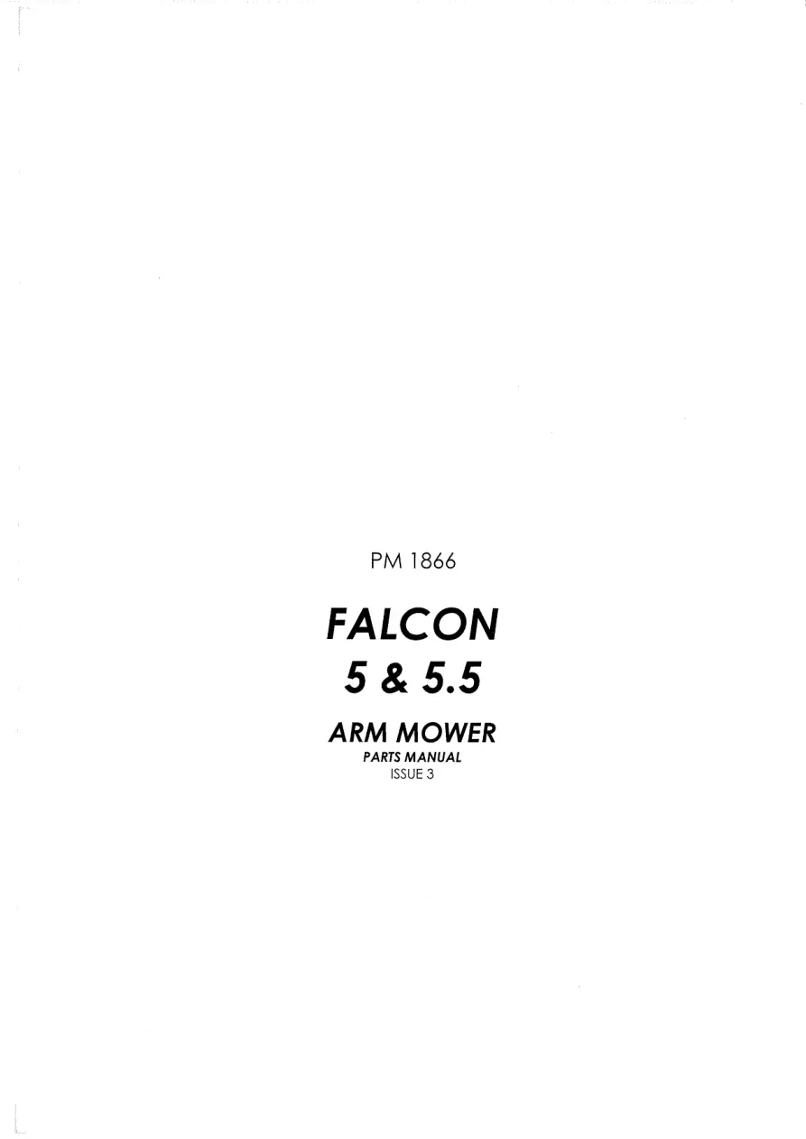 Bomford Falcom 5 5.5 Arm Mower Parts Manual