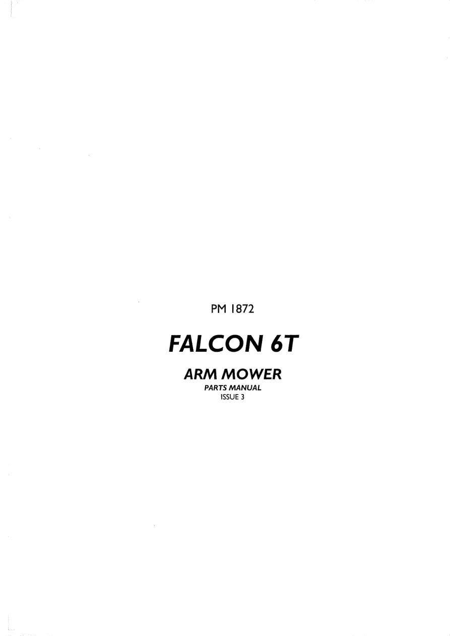 Bomford Falcon 6T Arm Mower Parts Manual