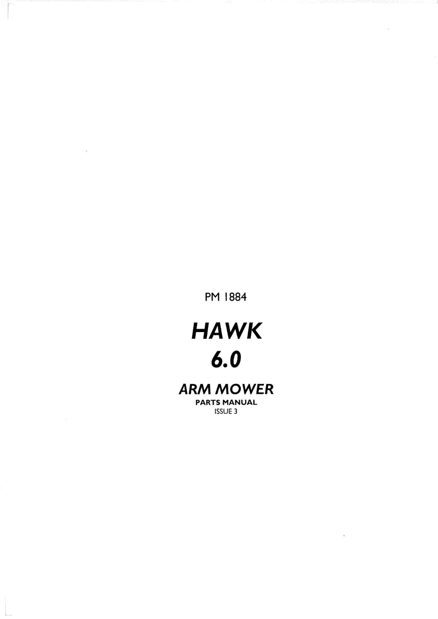 Bomford Hawk 6.0 Arm Mower Parts Manual