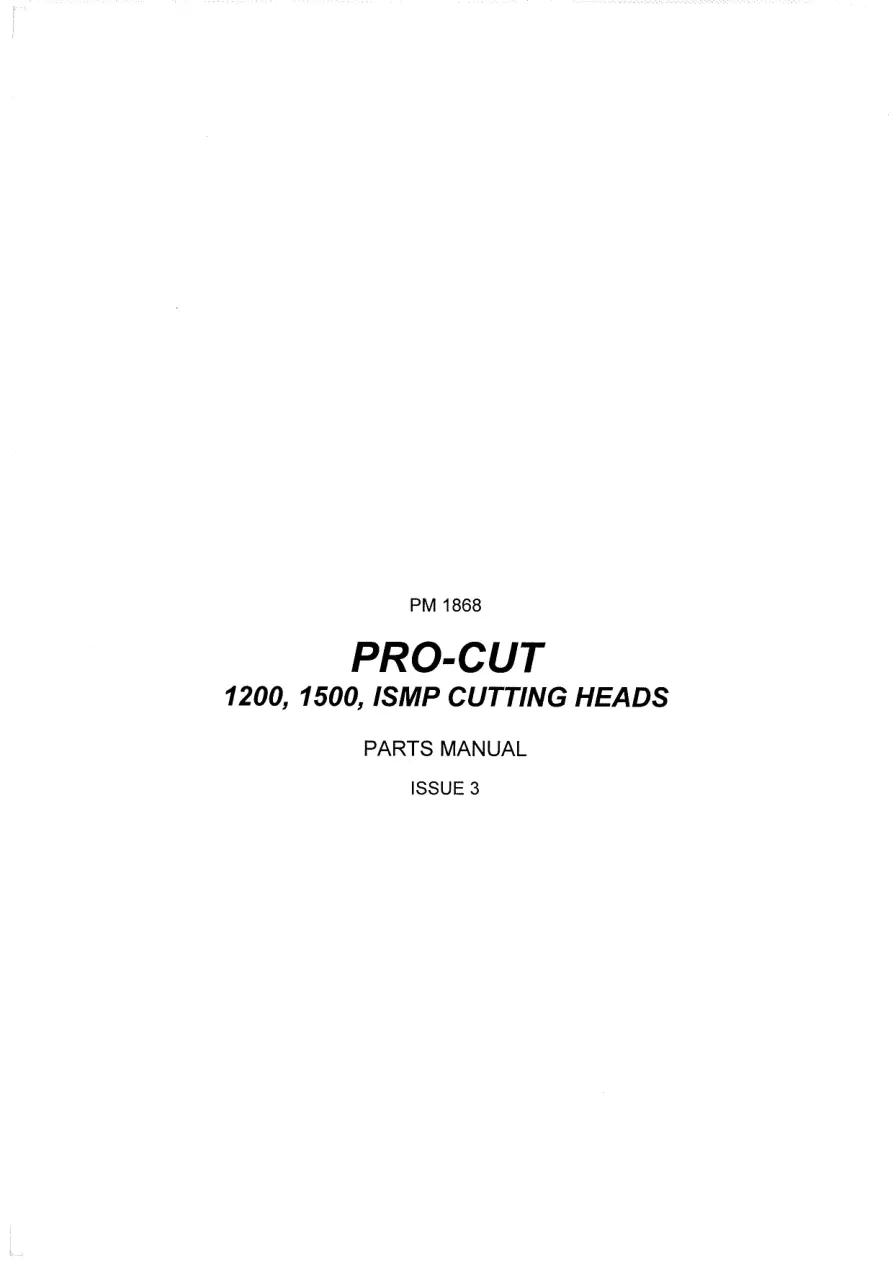 Bomford Pro 1200 1500 Ismp Heads Parts Manual