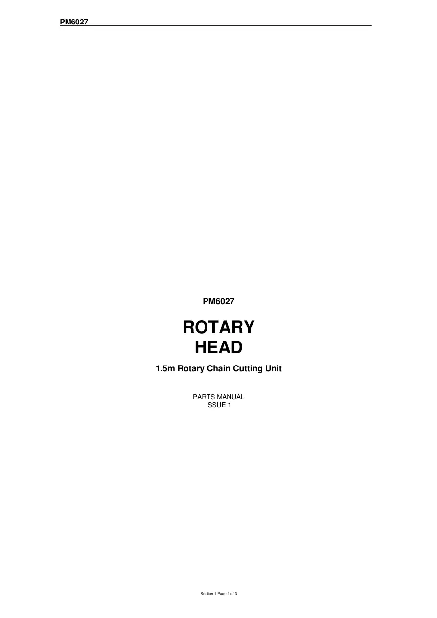 Bomford Head 1.5M Chain Parts Manual