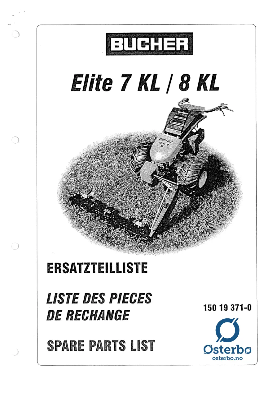 Bucher Elite 7Kl 8Kl Deleliste Parts Manual