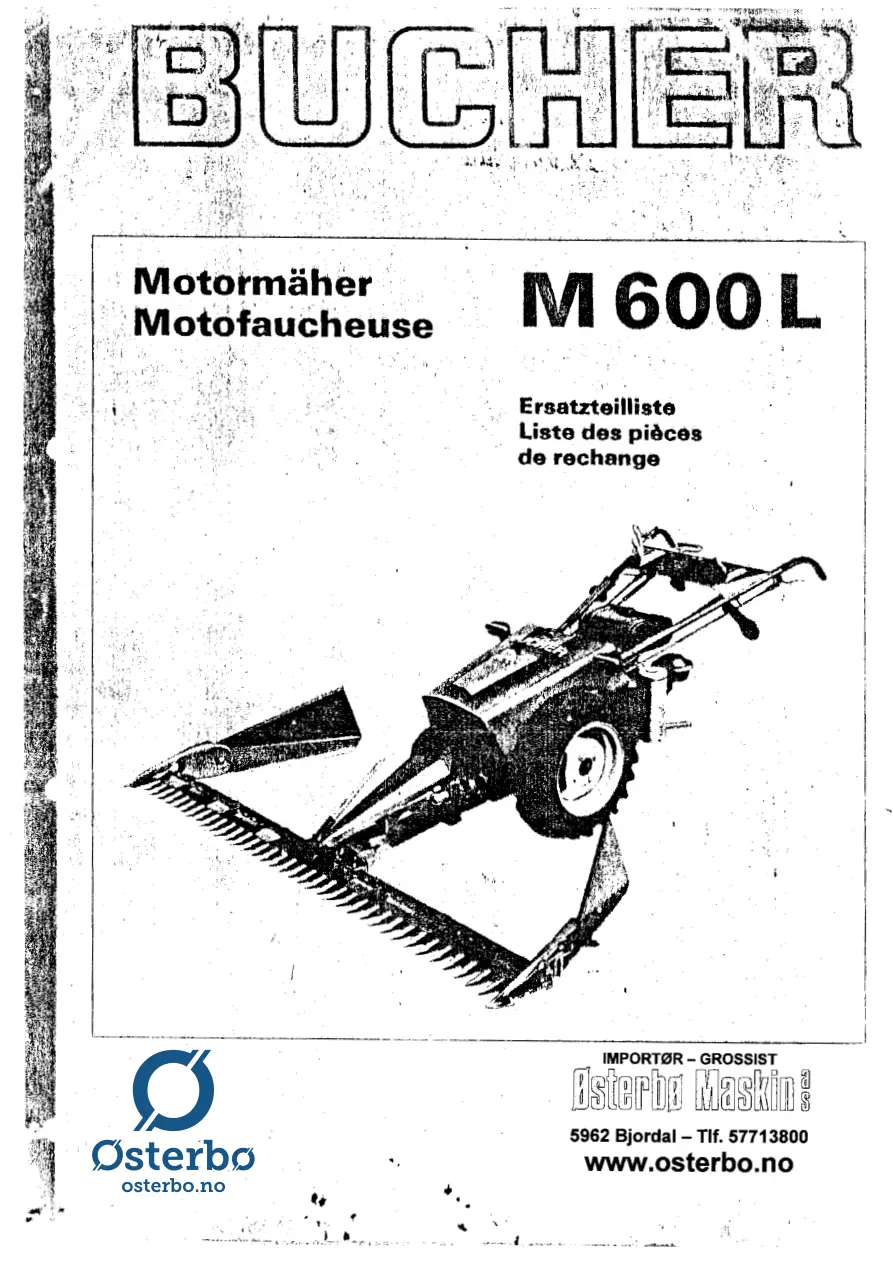 Bucher M600 L Parts Manual