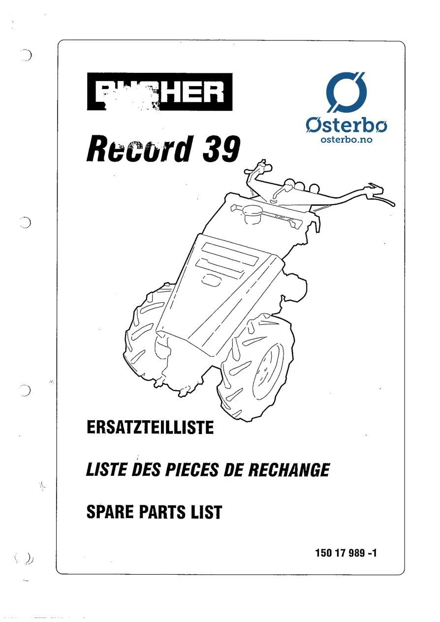 Bucher 39 Parts Manual
