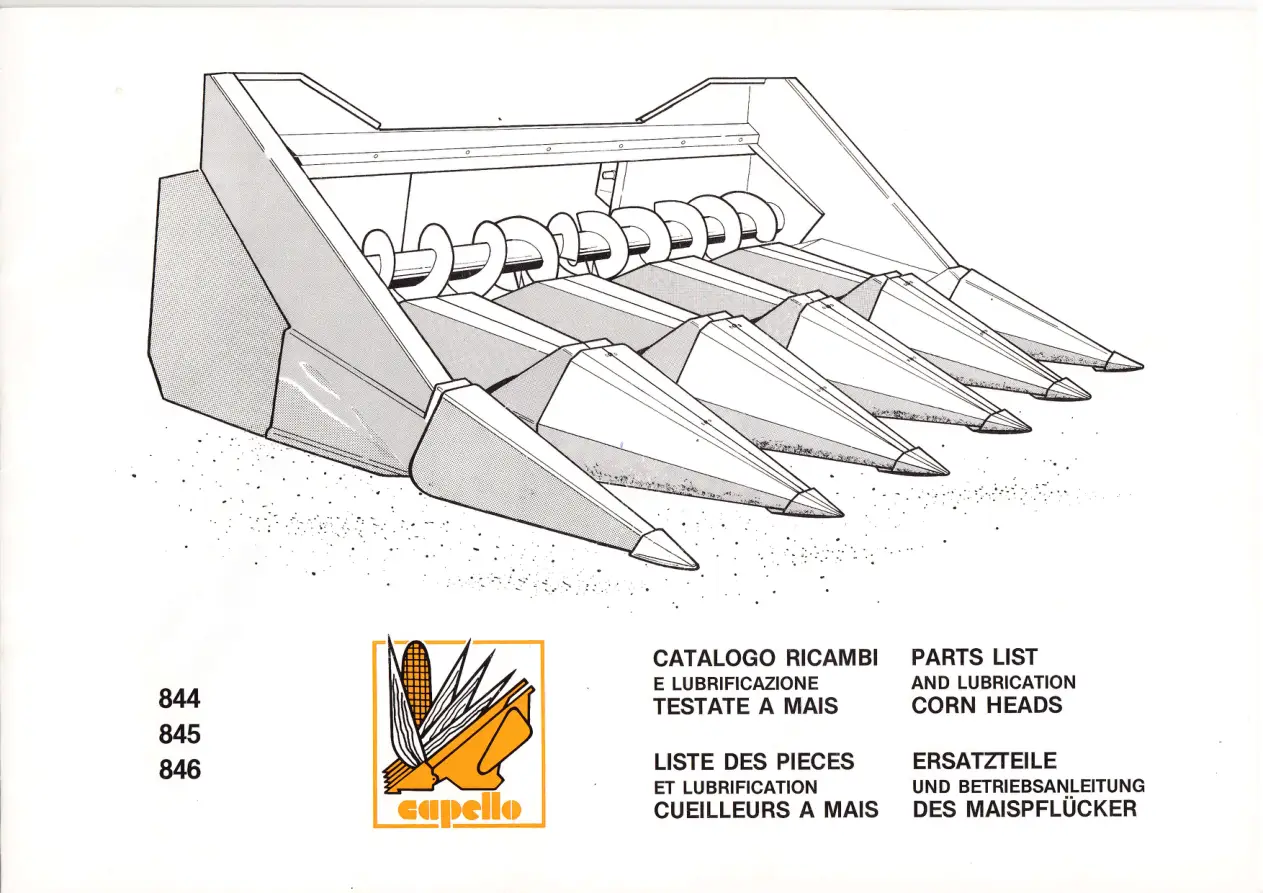 Capello 844 845 846 Heads Parts Manual
