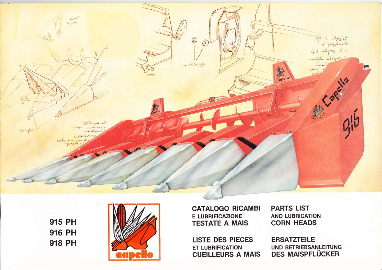 Capello 915 916 918 Heads Parts Manual