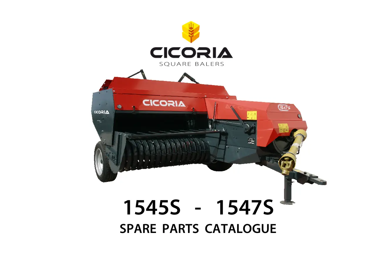 Cicoria 1545S 1547S Parts Manual
