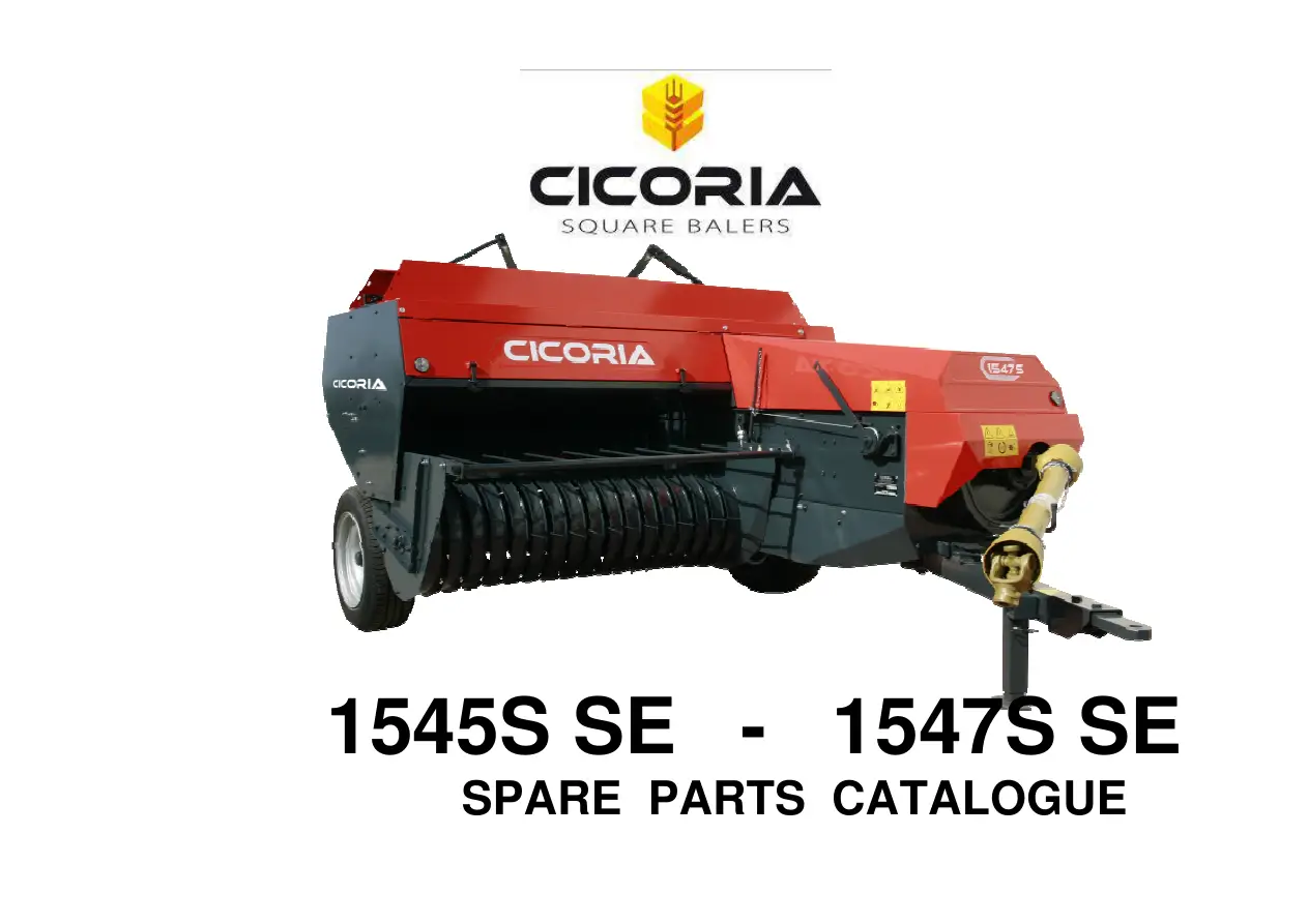 Cicoria 1545Se 1547Se Parts Manual