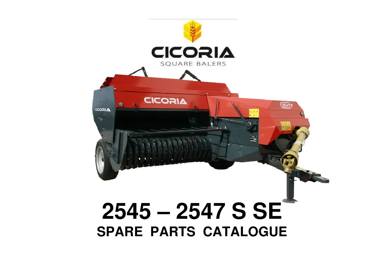 Cicoria 2545 2547 Parts Manual