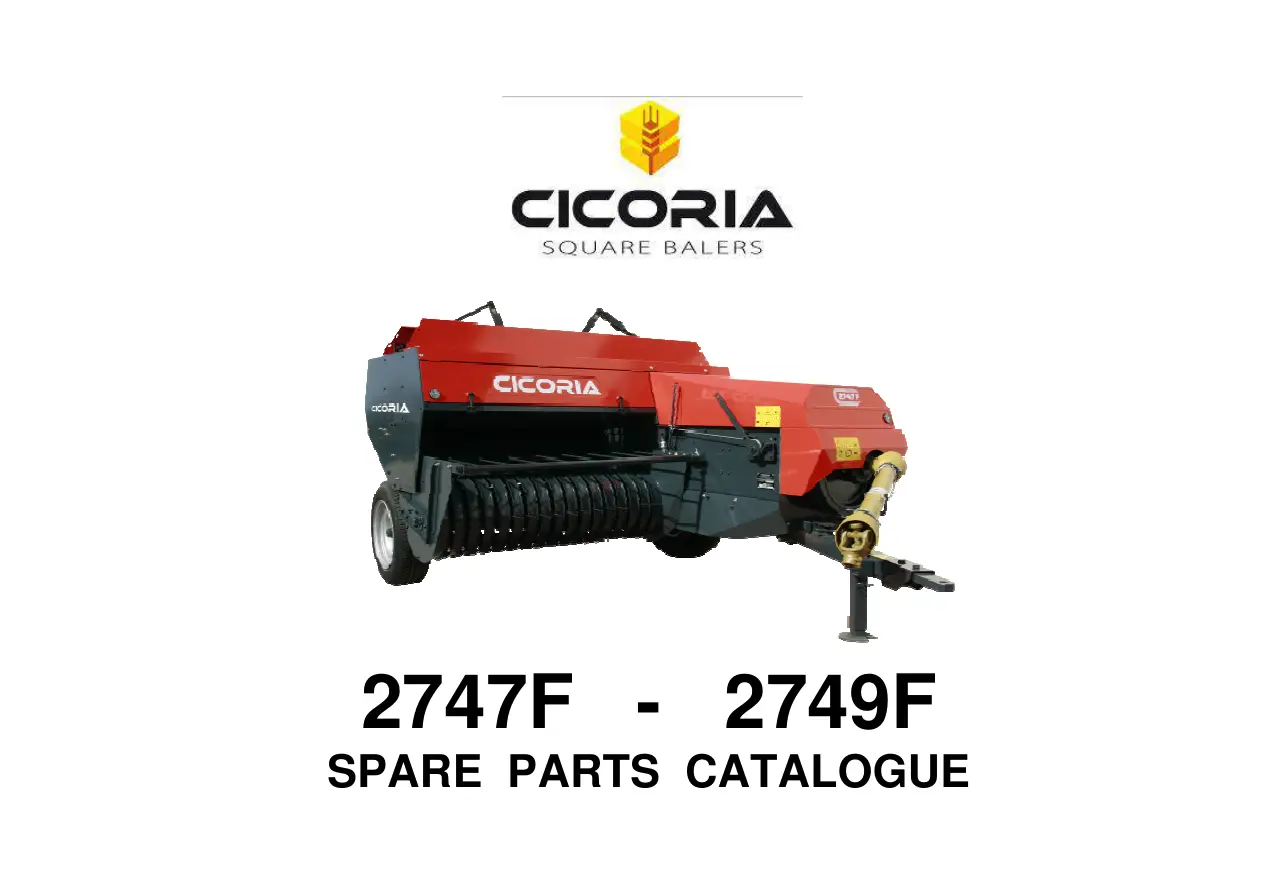 Cicoria 2747F 2749F Parts Manual