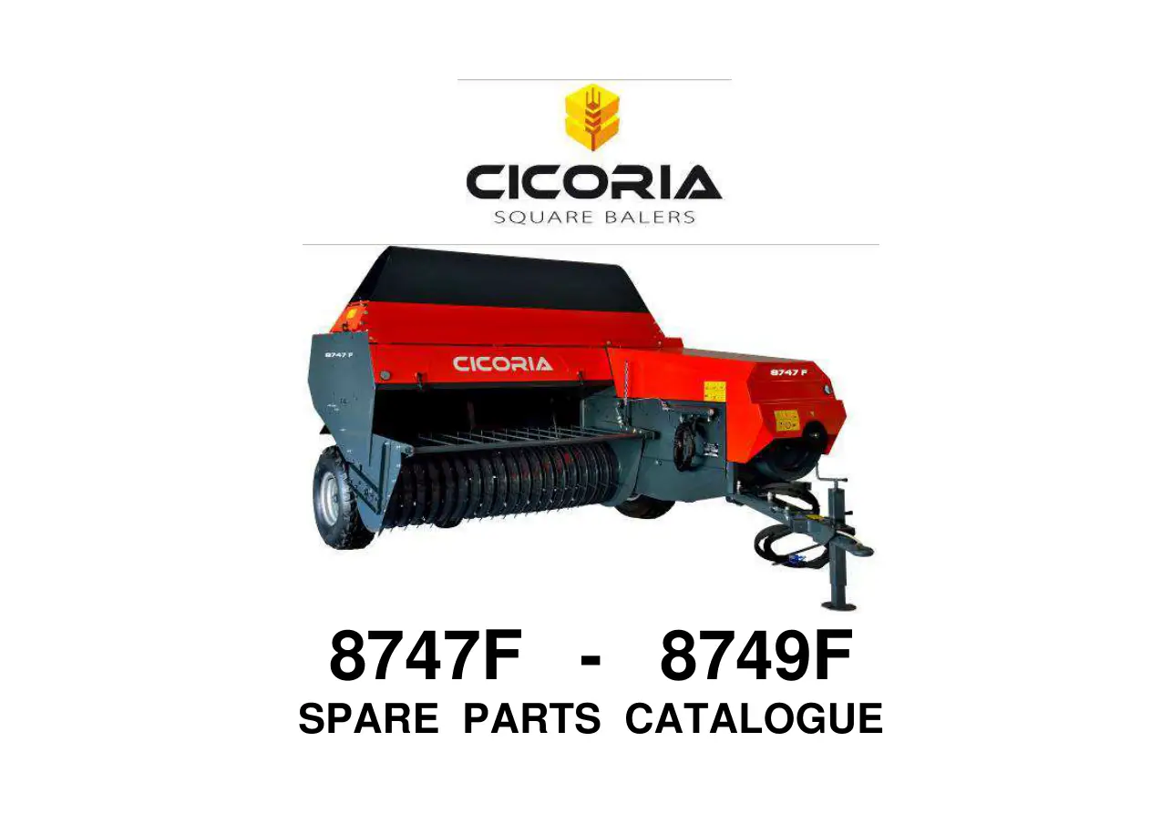 Cicoria 8747F 8749F Parts Manual
