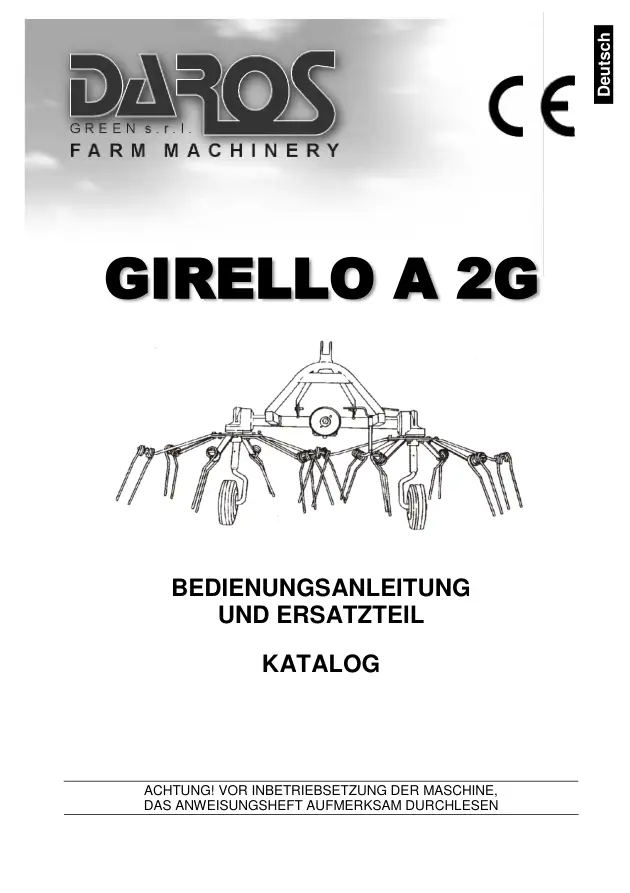 DaRos Girello A2G De Parts Manual