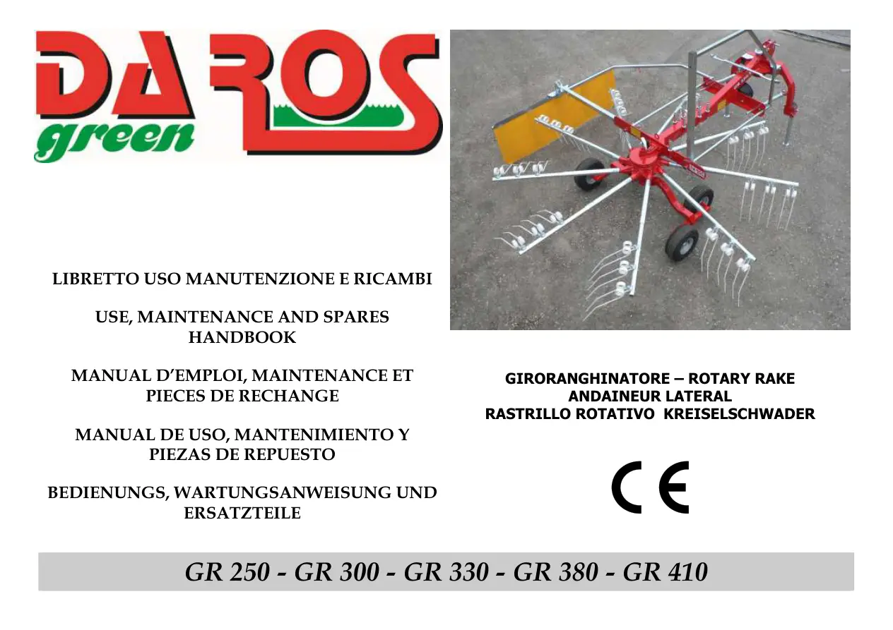 DaRos Gr 250 300 330 380 410 Use
