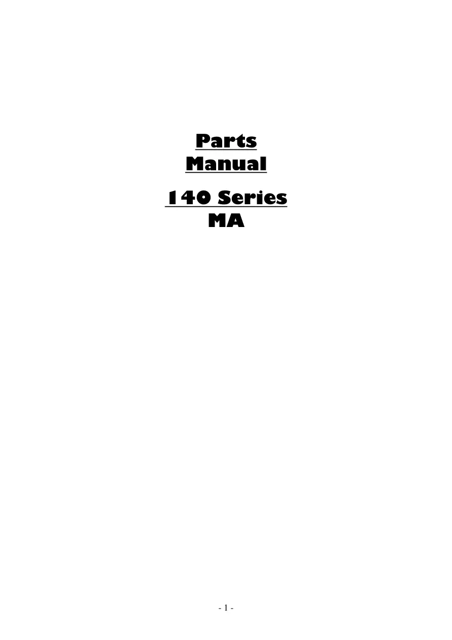 Dowdeswell 140 Ma Parts Manual