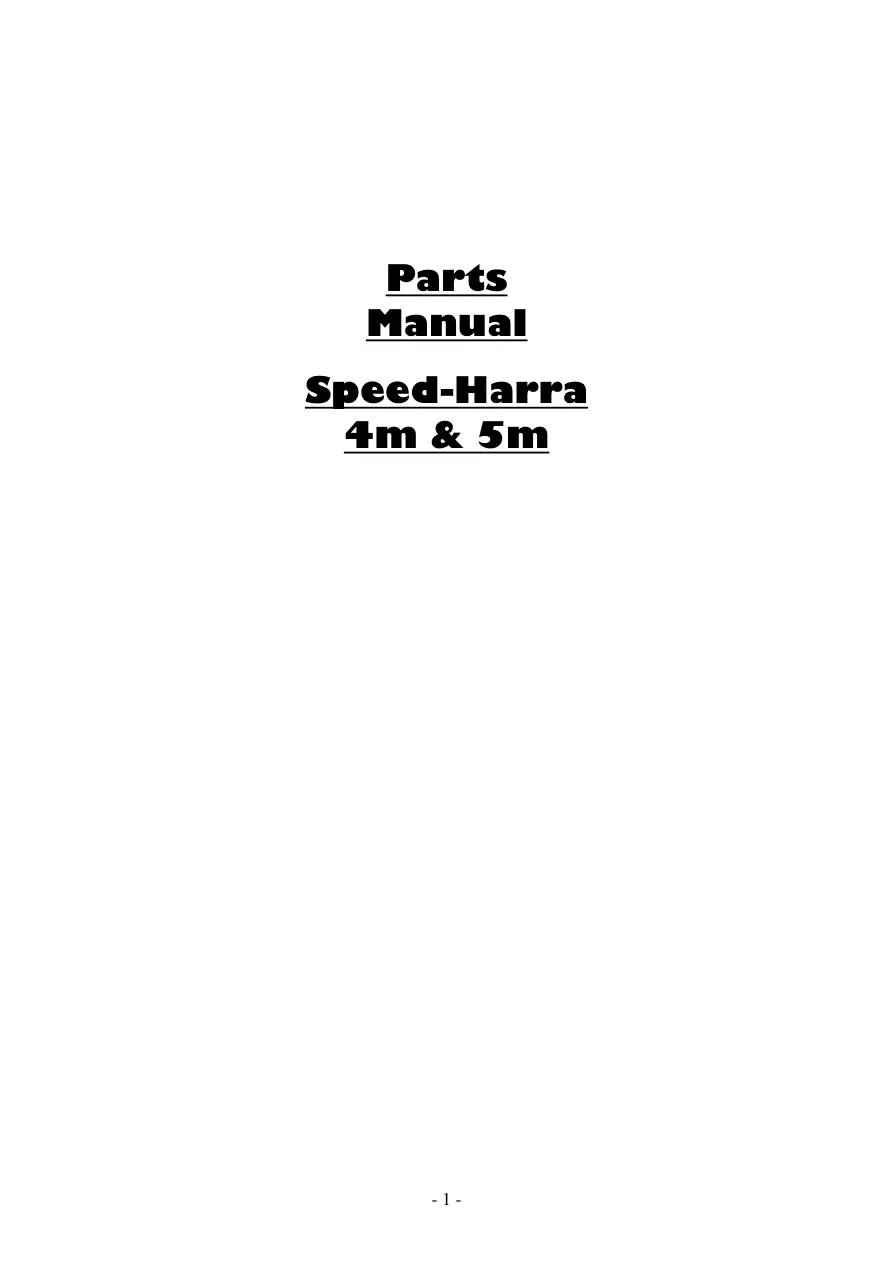 Dowdeswell Harra 4 5 M Parts Manual