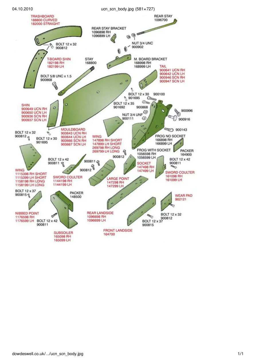 Dowdeswell Ucn Scn Parts Manual
