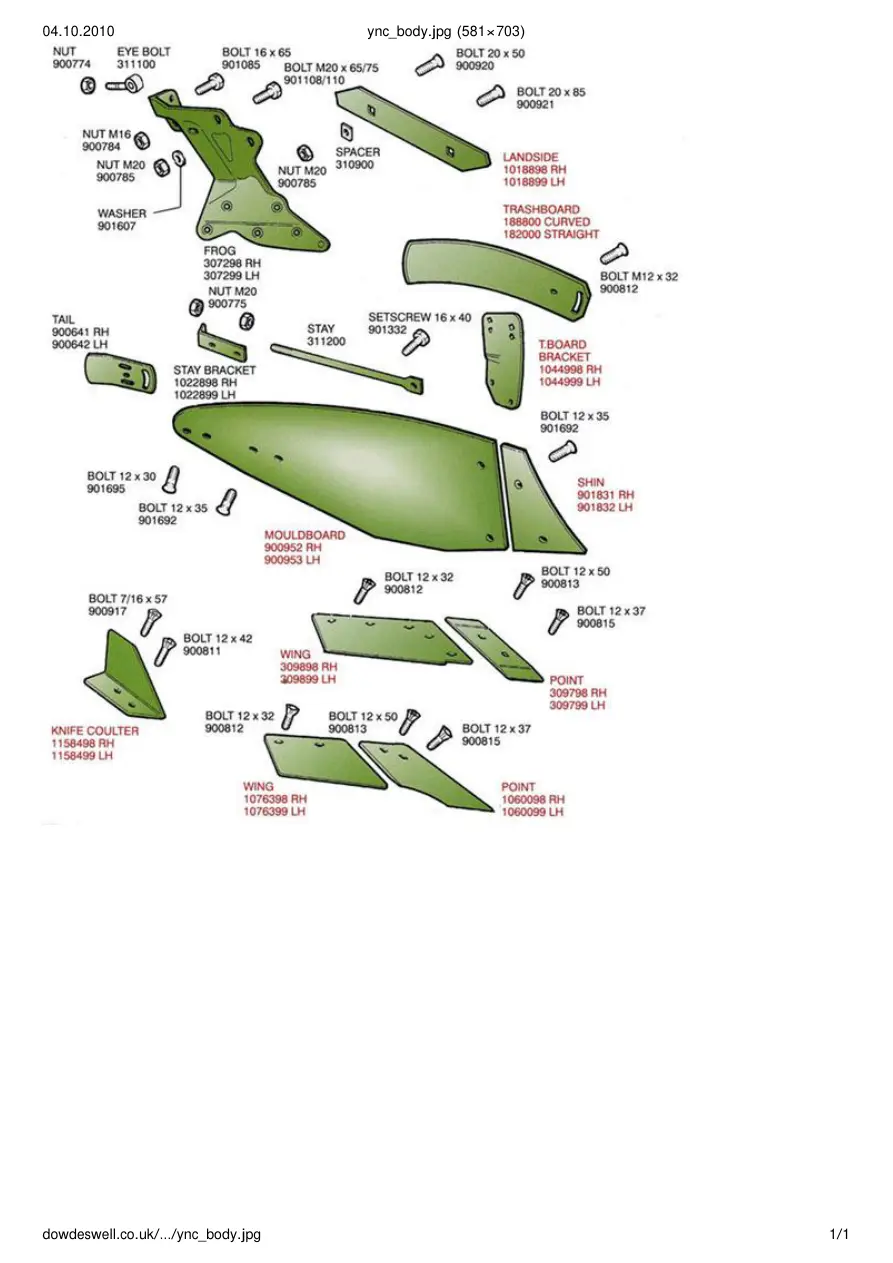 Dowdeswell Ycn Parts Manual