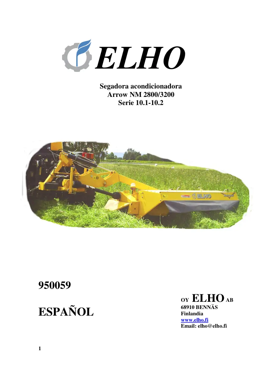 Elho Arrow Nm 2800 3200 10.1 10.2 Operators Manual