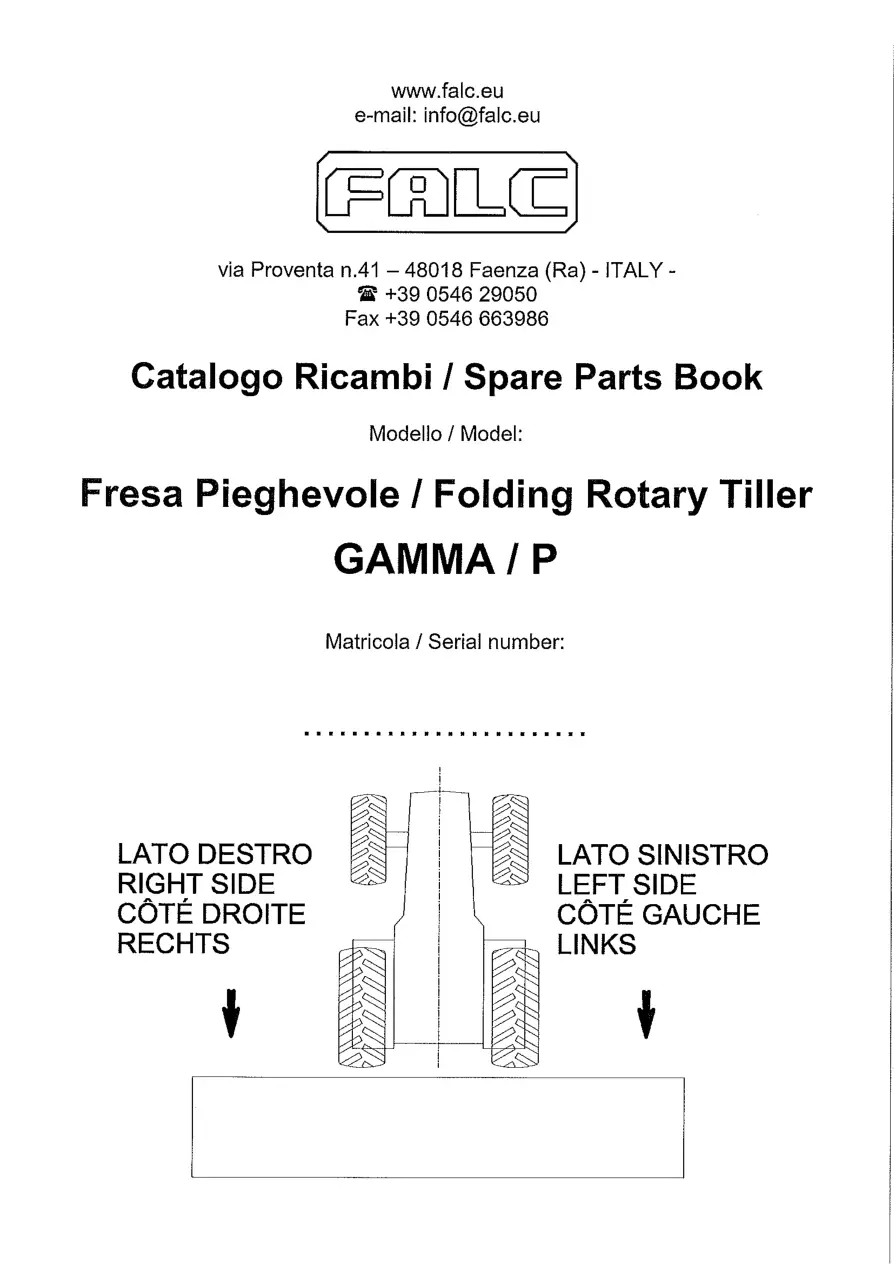 Falc Gamma P Parts Manual