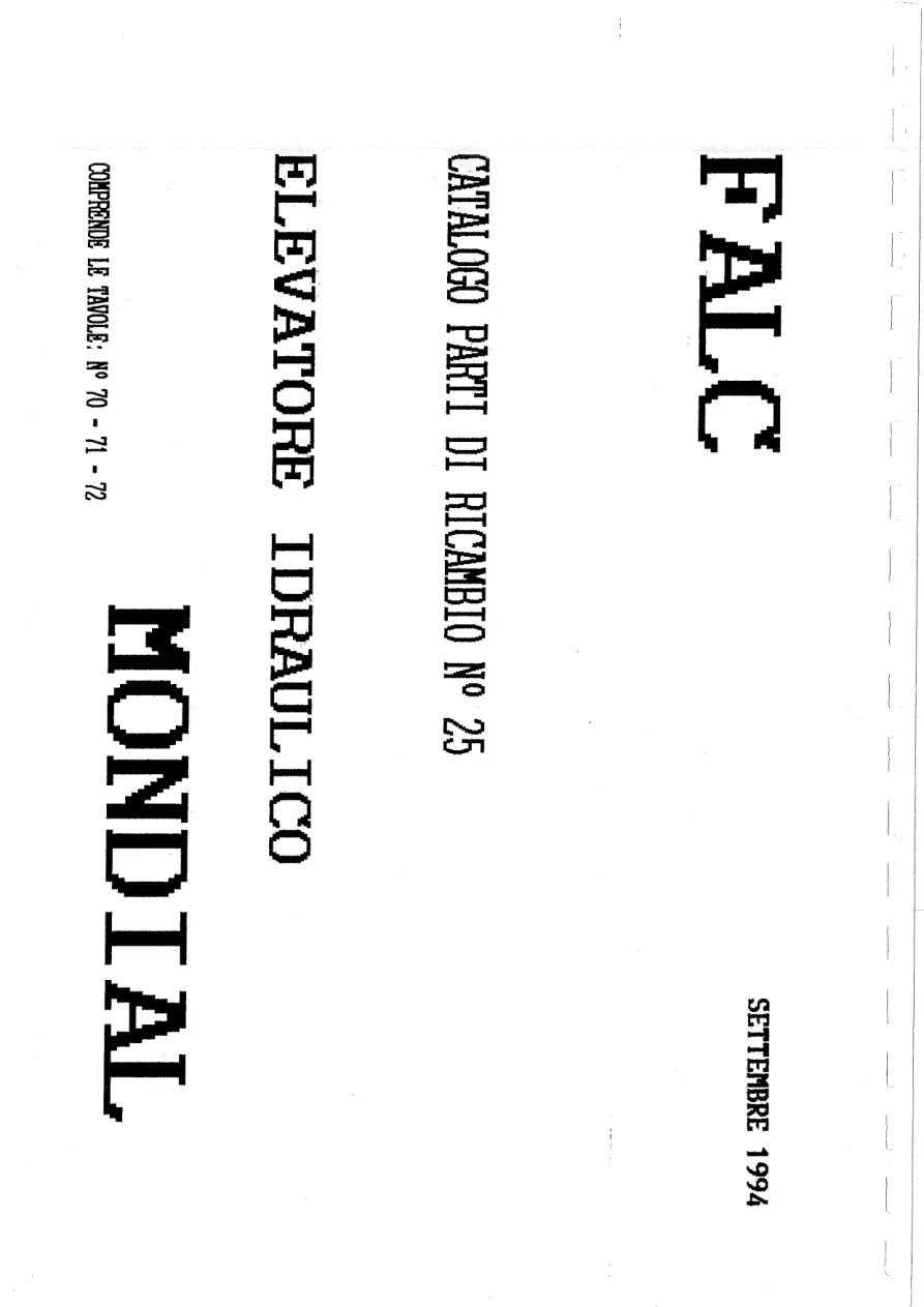 Falc Mondial Parts Manual