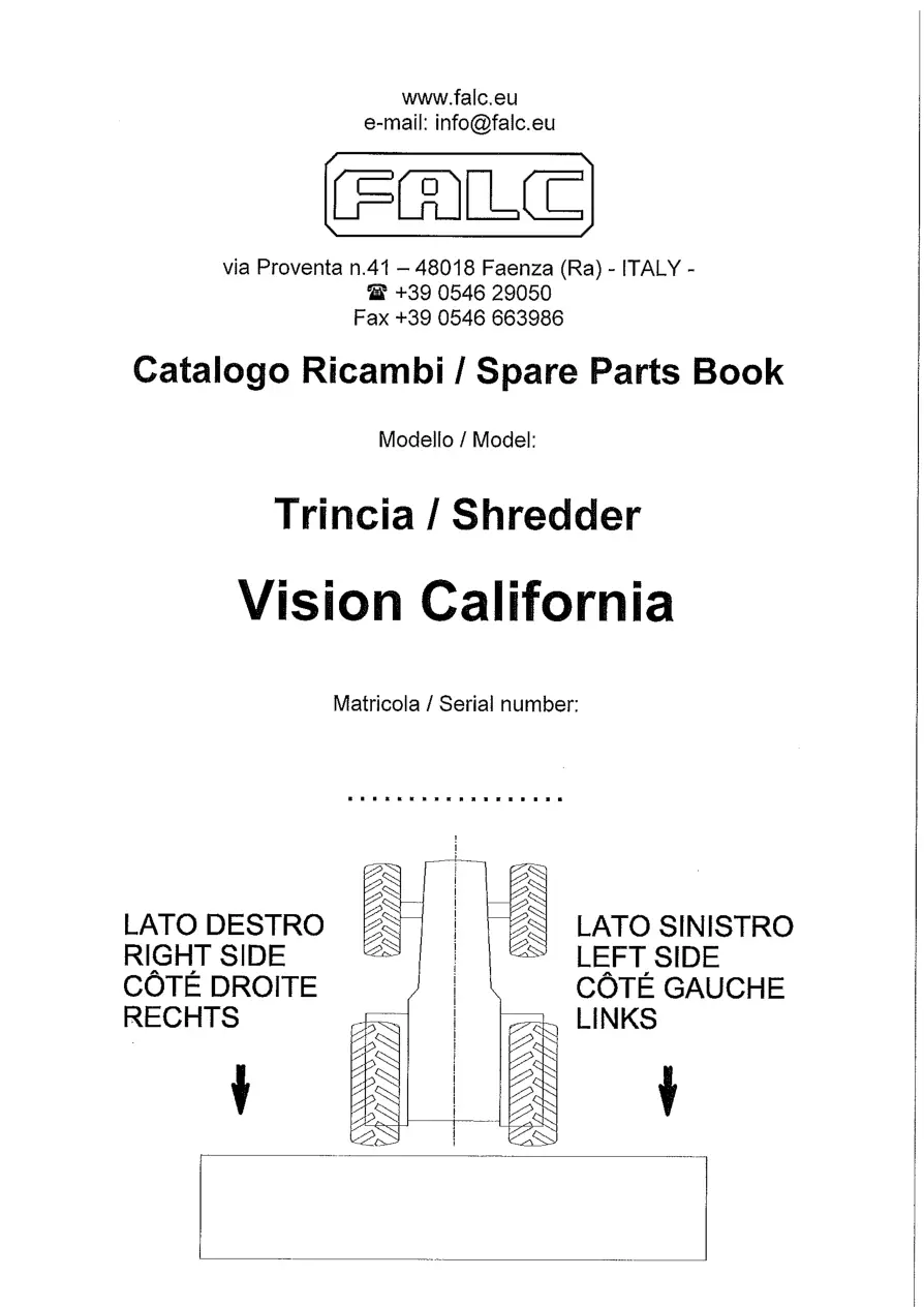 Falc Trincia Alce Wind Parts Manual