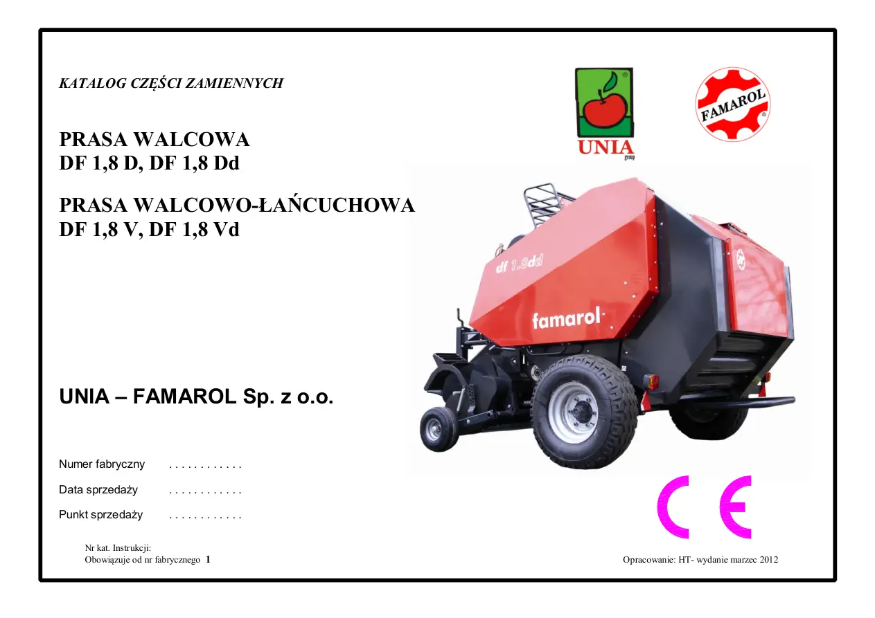 Famarol Df 1.8 Parts Manual