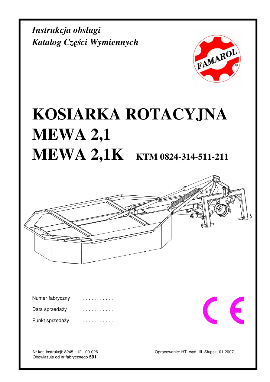Famarol Mewa 2.10 Parts Manual