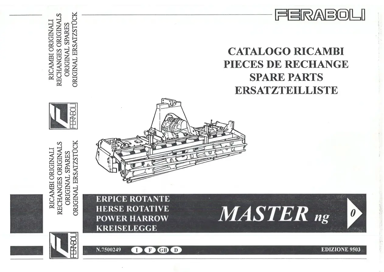 Feraboli Rototerra 3000 Ng Parts Manual