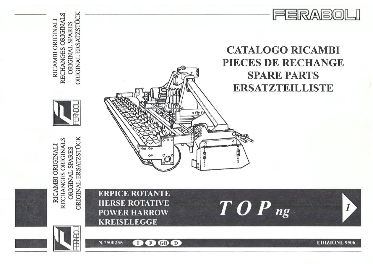Feraboli Rototerra 3000 Ng Parts Manual