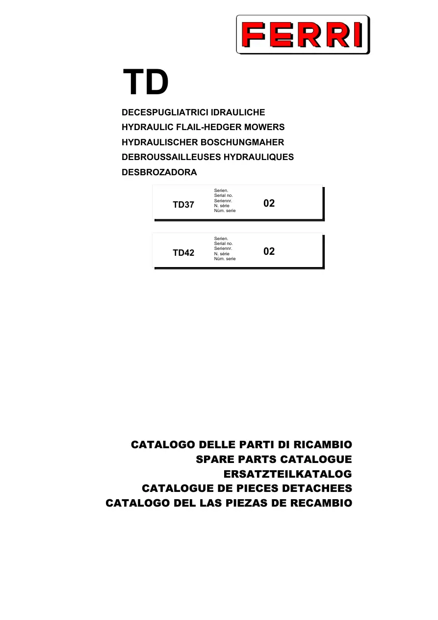Ferri Td37 Td42 Parts Manual